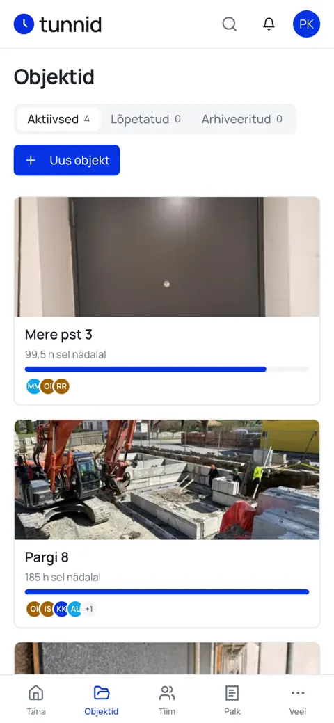 Objektid telefonis